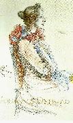 Carl Larsson portrarr av johanne dybwad oil painting on canvas